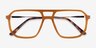 Iconic Mellow Yellow & Silver Acetate-metalEyeglass Frames from EyeBuyDirect, Closed View