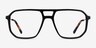 Iconic Black & Silver Acetate-metalEyeglass Frames from EyeBuyDirect, Front View