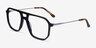 Iconic Black & Silver Acetate-metalEyeglass Frames from EyeBuyDirect, Angle View