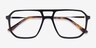 Iconic Black & Silver Acetate-metalEyeglass Frames from EyeBuyDirect, Closed View
