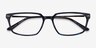 Fusion Blue Striped Silver AcetateEyeglass Frames from EyeBuyDirect, Closed View