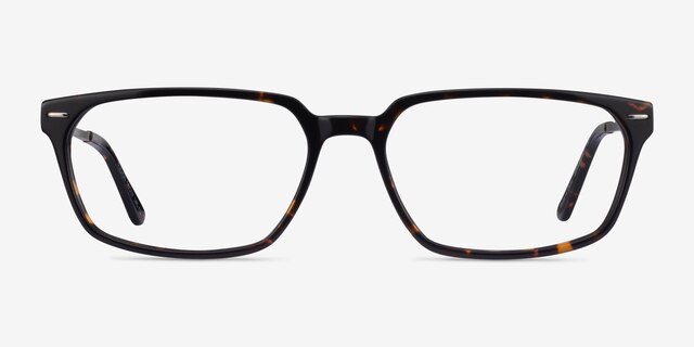 Fusion Tortoise Silver AcetateEyeglass Frames from EyeBuyDirect, Front View