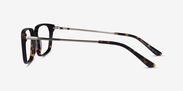 Fusion Tortoise Silver AcetateEyeglass Frames from EyeBuyDirect, Side View