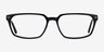 Fusion Black Silver AcetateEyeglass Frames from EyeBuyDirect, Front View