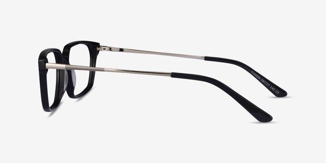 Fusion Black Silver AcetateEyeglass Frames from EyeBuyDirect, Side View