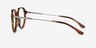 World Brown Striped Light Gold AcetateEyeglass Frames from EyeBuyDirect, Side View