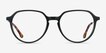 World Dark Green Silver AcetateEyeglass Frames from EyeBuyDirect, Front View