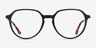 World Dark Green Silver AcetateEyeglass Frames from EyeBuyDirect, Front View