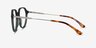 World Dark Green Silver AcetateEyeglass Frames from EyeBuyDirect, Side View
