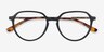 World Dark Green Silver AcetateEyeglass Frames from EyeBuyDirect, Closed View