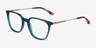 Souvenir Teal AcetateEyeglass Frames from EyeBuyDirect, Angle View