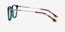 Souvenir Teal AcetateEyeglass Frames from EyeBuyDirect, Side View