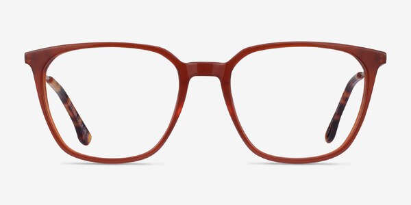 Souvenir Terracotta Orange Light Gold Acetate Eyeglass Frames