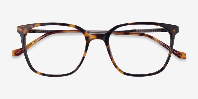 Confident Tortoise Silver AcetateEyeglass Frames from EyeBuyDirect, Closed View
