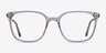 Confident Clear Gray Silver AcetateEyeglass Frames from EyeBuyDirect, Front View
