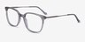 Confident Clear Gray Silver AcetateEyeglass Frames from EyeBuyDirect, Angle View