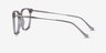 Confident Clear Gray Silver AcetateEyeglass Frames from EyeBuyDirect, Side View