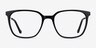 Confident Black Silver AcetateEyeglass Frames from EyeBuyDirect, Front View