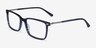 Button Striped Blue AcétateMontures de lunettes de vue d'EyeBuyDirect, Vue d'Angle