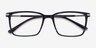 Button Striped Blue AcétateMontures de lunettes de vue d'EyeBuyDirect, Vue Rapprochée