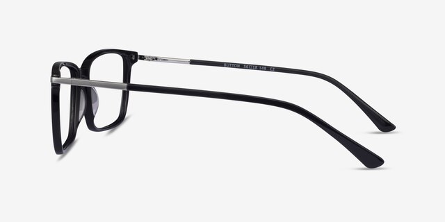 Button Black AcetateEyeglass Frames from EyeBuyDirect, Side View