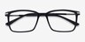 Button Black AcetateEyeglass Frames from EyeBuyDirect, Closed View