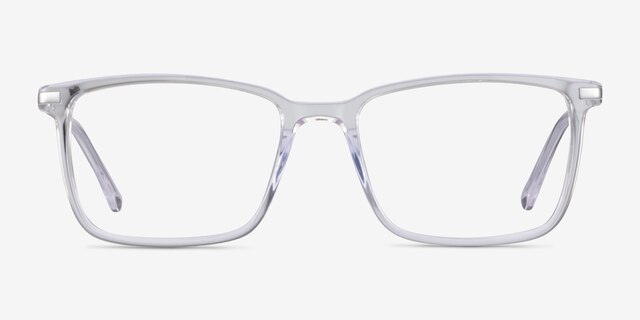 Button Clear AcetateEyeglass Frames from EyeBuyDirect, Front View
