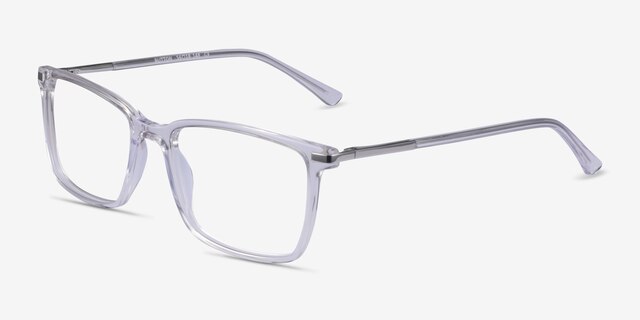 Button Clear AcetateEyeglass Frames from EyeBuyDirect, Angle View