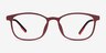 Idea Matte Red PlasticEyeglass Frames from EyeBuyDirect, Front View