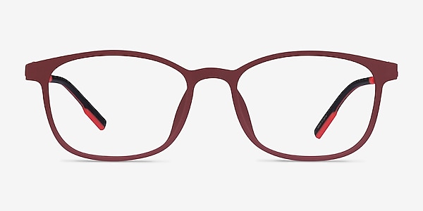 Idea Matte Red Plastic Eyeglass Frames