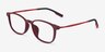 Idea Matte Red PlasticEyeglass Frames from EyeBuyDirect, Angle View