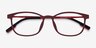 Idea Matte Red PlasticEyeglass Frames from EyeBuyDirect, Closed View