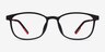 Idea Matte Black PlasticEyeglass Frames from EyeBuyDirect, Front View