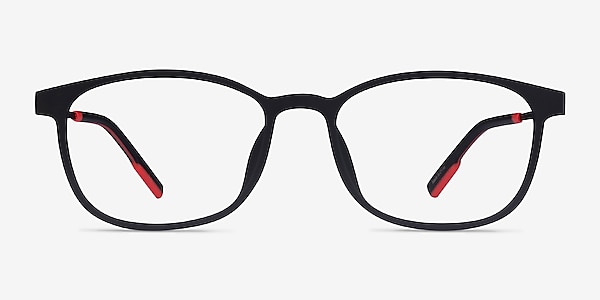 Idea Matte Black Plastic Eyeglass Frames