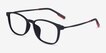 Idea Matte Black MetalEyeglass Frames from EyeBuyDirect, Angle View