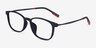 Idea Matte Black PlasticEyeglass Frames from EyeBuyDirect, Angle View