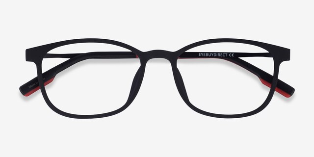Idea Matte Black PlasticEyeglass Frames from EyeBuyDirect, Closed View