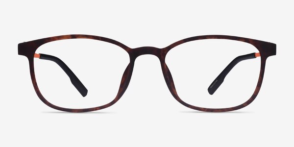 Idea Matte Tortoise Orange Plastic Eyeglass Frames