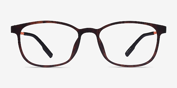 Idea Matte Tortoise Orange Plastic Eyeglass Frames