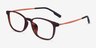 Idea Matte Tortoise Orange PlasticEyeglass Frames from EyeBuyDirect, Angle View