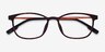 Idea Matte Tortoise Orange PlasticEyeglass Frames from EyeBuyDirect, Closed View