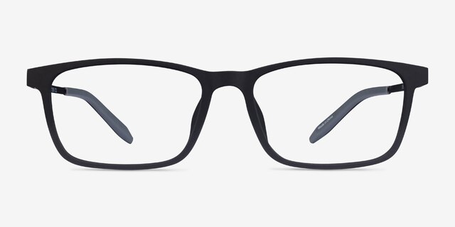 Rebus Matte Black PlasticEyeglass Frames from EyeBuyDirect, Front View