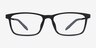 Rebus Matte Black PlasticEyeglass Frames from EyeBuyDirect, Front View