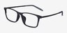 Rebus Matte Black PlasticEyeglass Frames from EyeBuyDirect, Angle View