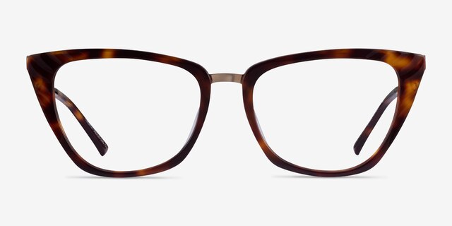 Trenta Tortoise Gold AcetateEyeglass Frames from EyeBuyDirect, Front View