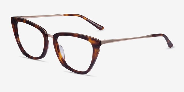 Trenta Tortoise Gold AcetateEyeglass Frames from EyeBuyDirect, Angle View
