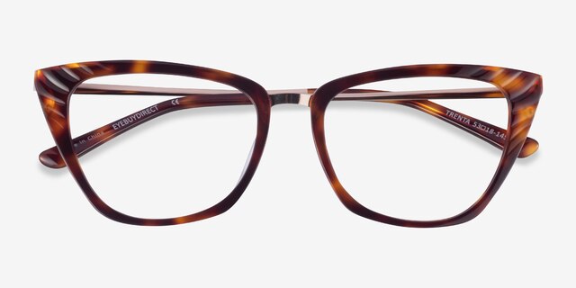 Trenta Tortoise Gold AcetateEyeglass Frames from EyeBuyDirect, Closed View