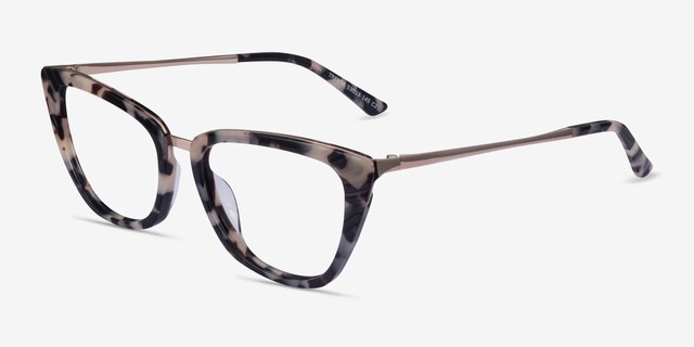 Trenta Ivory Tortoise Gold AcetateEyeglass Frames from EyeBuyDirect, Angle View