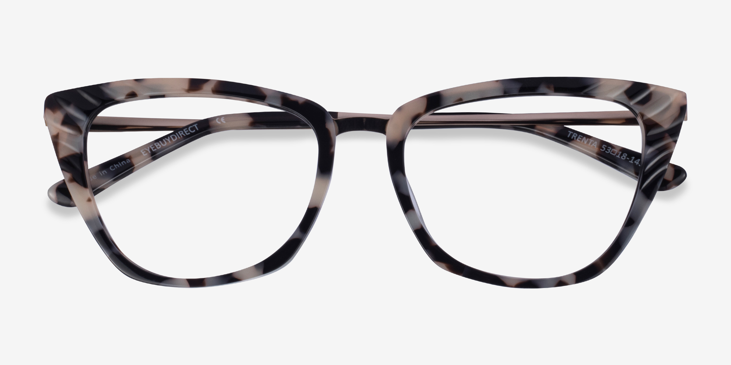 Trenta Cat Eye Ivory Tortoise Gold Glasses for Women | Eyebuydirect