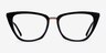 Trenta Black Gold AcétateMontures de lunettes de vue d'EyeBuyDirect, Vue de Face